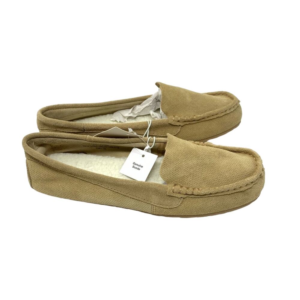 Stars Above Gemma Genuine Suede Slippers Tan Women's Size 11‎